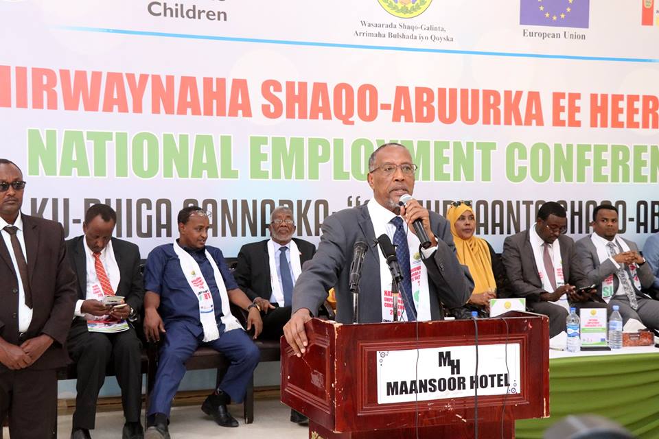 The Somaliland president Muse Bihi Abdi thanked the organizers of National Employment conference 