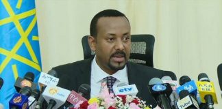 Prime Minister Abiy during the press conference