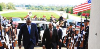 Somalia President meets U.S. Secretary of Defense at the Pentagon