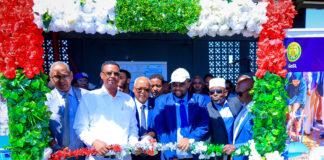 The Vice President of Somaliland, HE Abdirahman Abdilahi Ismail (Saylici) and other senior government officials during the commissioning of the Borama Water Supply Expansion Project.