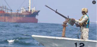 FILE - Maritime police patrol in the Gulf of Aden off Somalia, Nov. 26, 2023. About 600 nautical miles east of Somalia's capital, Mogadishu, a group of armed people reportedly boarded a bulk carrier on March 12, 2024, and took control of it.