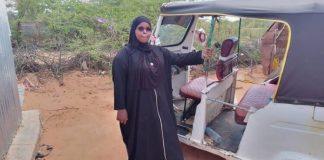Asho Ahmed Nur, 37, is the only woman driving a tuk-tuk taxi in Burao city in Somaliland.