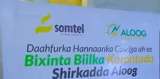 Somtel, eDahab, DahabPlus and Aloog launched a modern electricity bill payment system in Borama