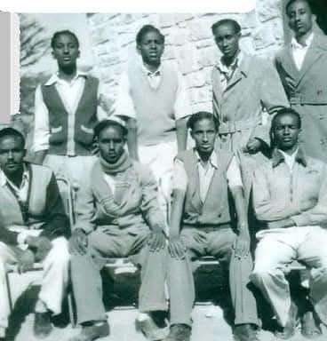 Ahmed Siilaayo and his classmates in Amoud University (1957)