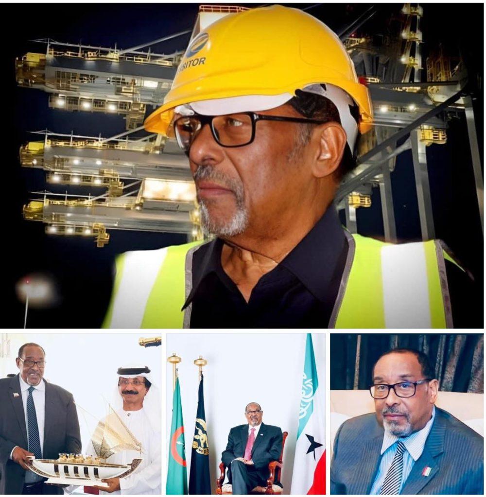 President Ahmed presenting the development projects and infrastructure implemented during his tenure. (2010-2017).