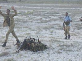 Purported Somali National Army (SNA) soldiers surrender to the Kenya Defence Forces (KDF) near the Kenya-Somalia border after reportedly fleeing intense clashes with Jubaland forces in the strategic town of Ras Kamboni.