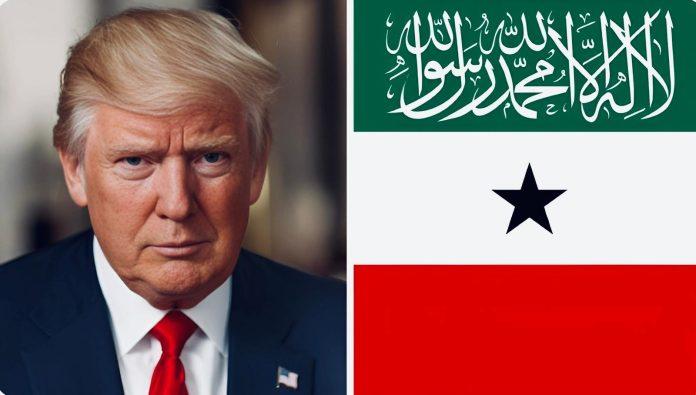 President Donald Trump and Somaliland Flag