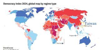 Taiwan ranks 12th in 2024 democracy index, leads in Asia Image source: eiu.com