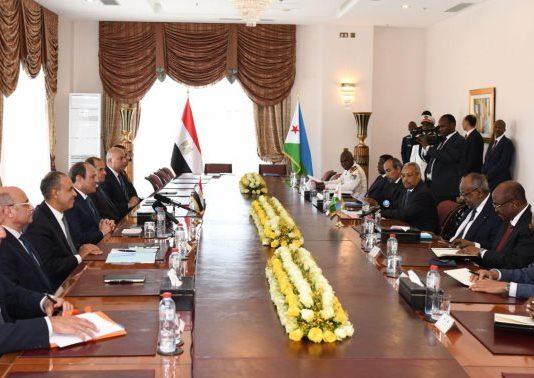 President Sisi, Djiboutian President Ismail Omar Guelleh discuss deepening cooperation between two countries